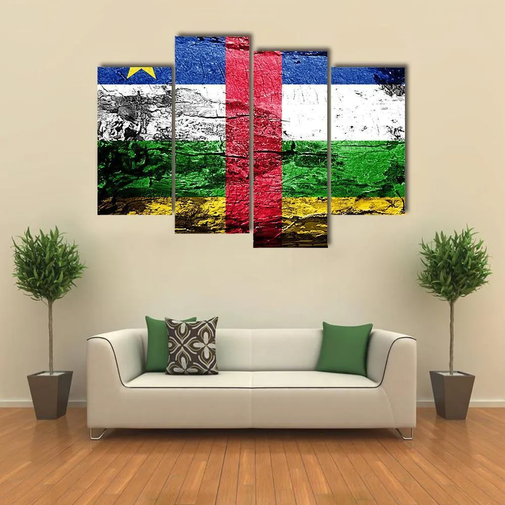 Central African Republic Flag Canvas Wall Art