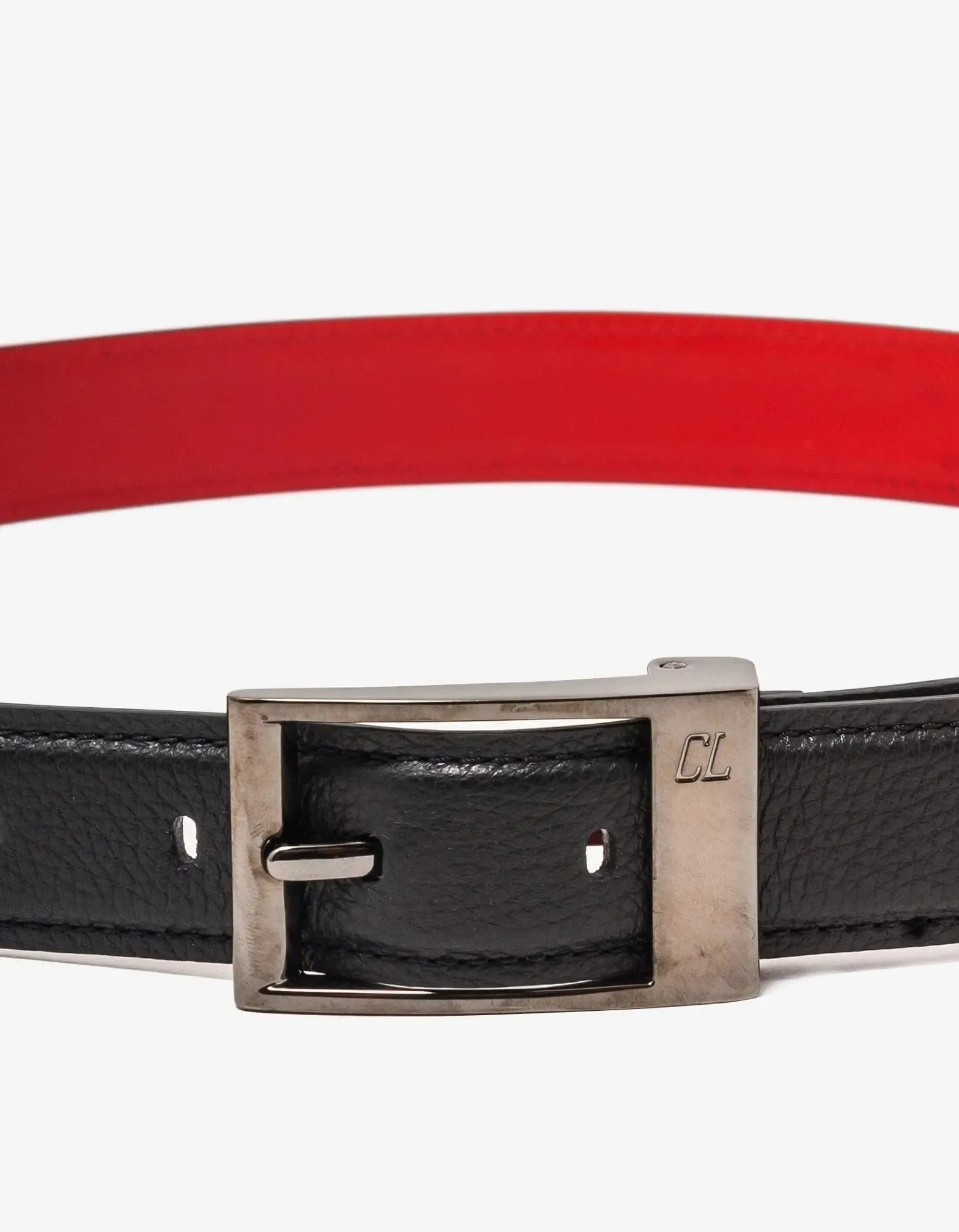 Christian Louboutin Bizbelt Empire Leather Black Belt