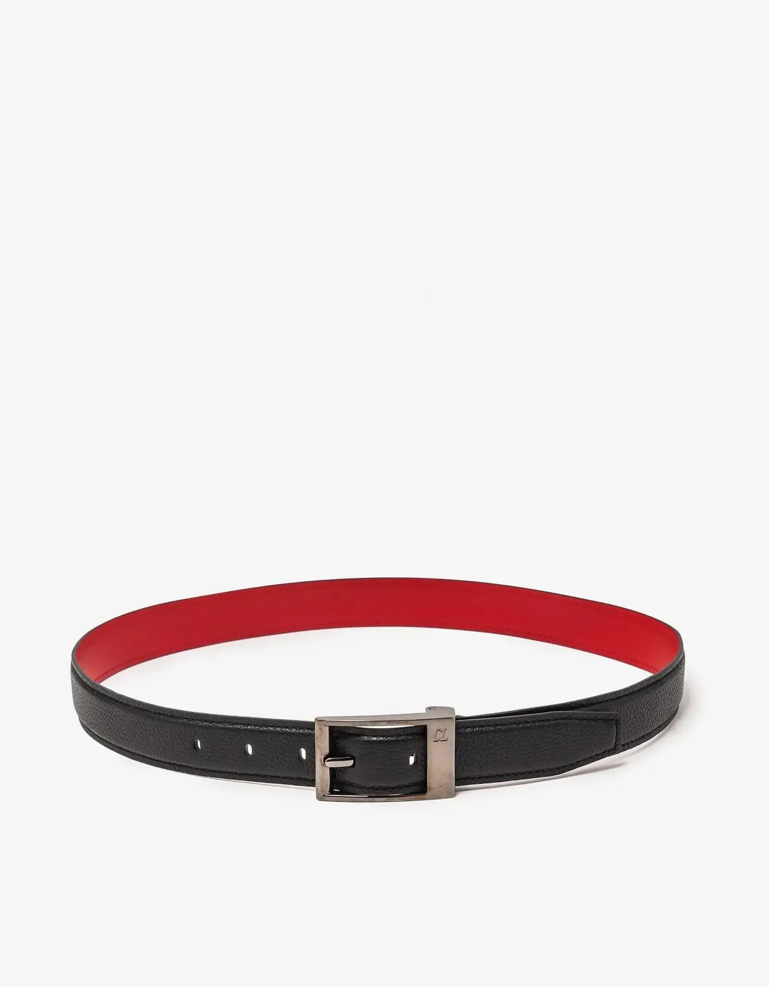 Christian Louboutin Bizbelt Empire Leather Black Belt