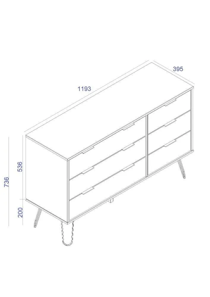 CLEARANCE Augusta White - 3 3 Drawer Wide Chest Of Drawers & 2 Drawer Bedside