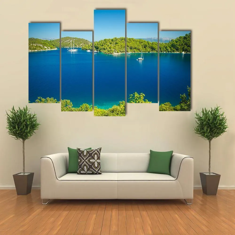 Coast Line Of Mljet Croatia Canvas Wall Art