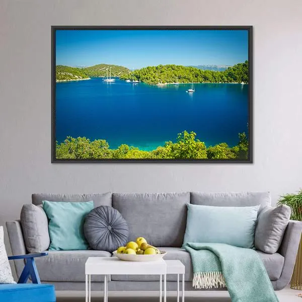 Coast Line Of Mljet Croatia Canvas Wall Art