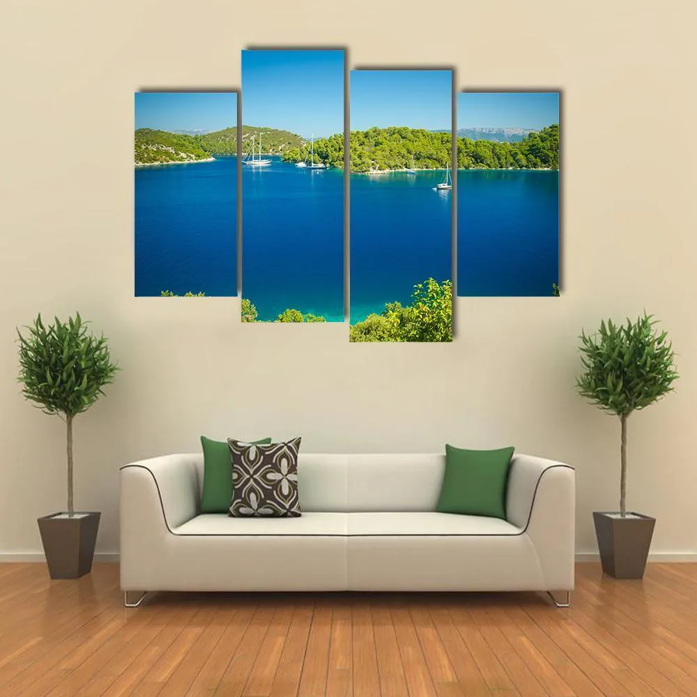 Coast Line Of Mljet Croatia Canvas Wall Art