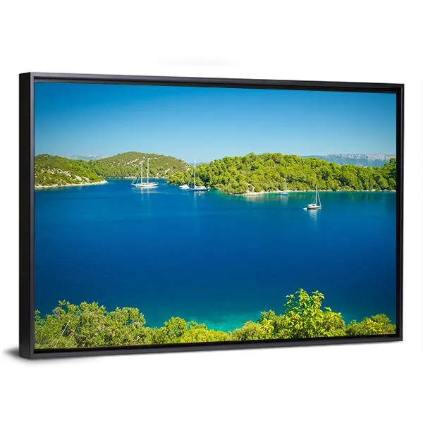 Coast Line Of Mljet Croatia Canvas Wall Art