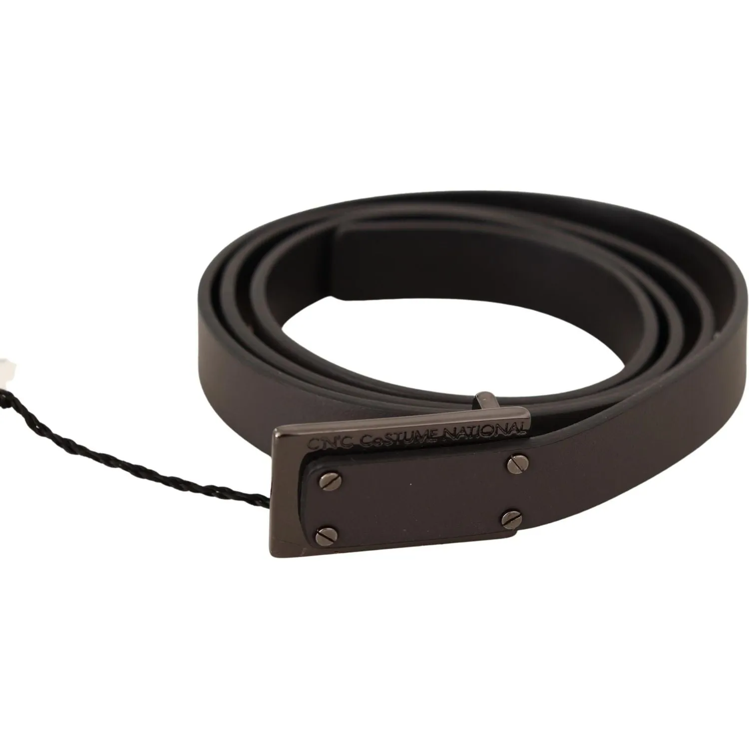 Costume National Elegant Leather Belt with Metal Buckle