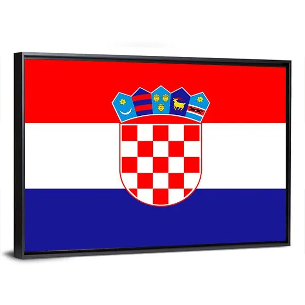 Croatia Flag Canvas Wall Art