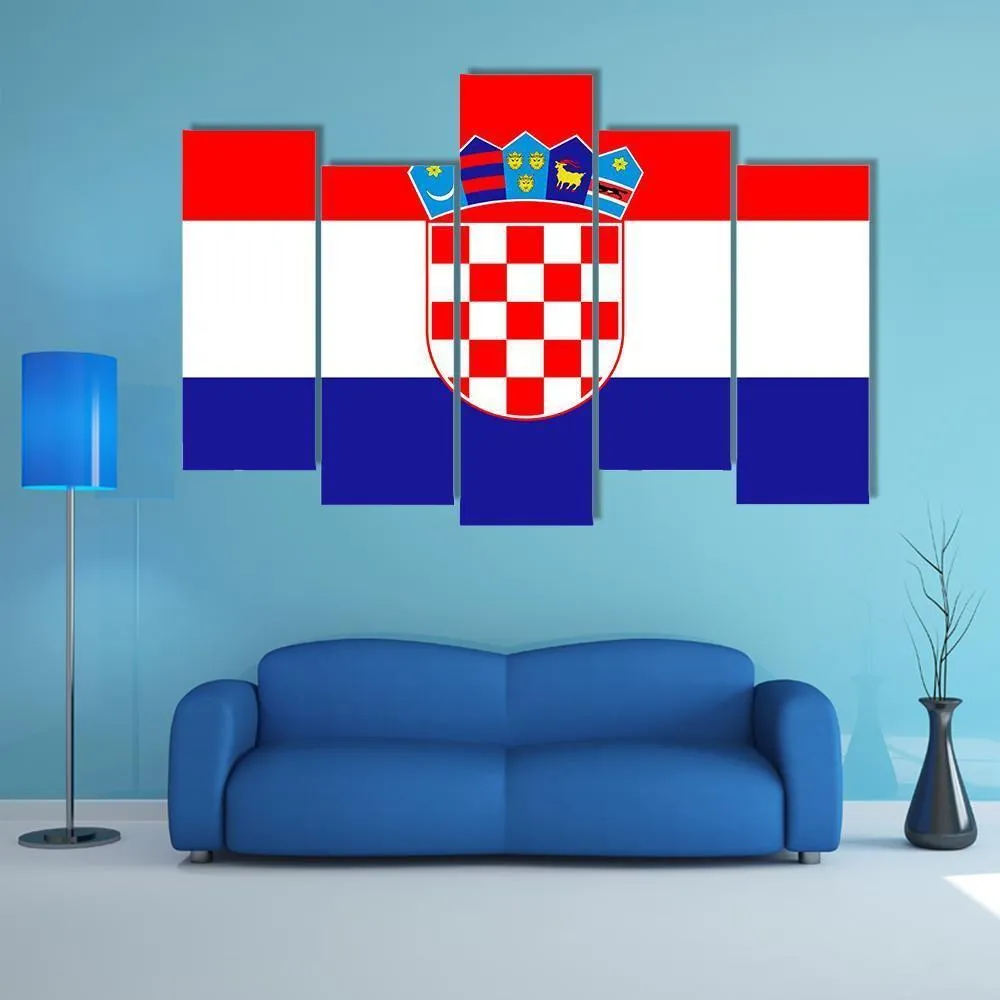 Croatia Flag Canvas Wall Art