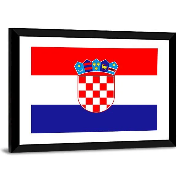 Croatia Flag Canvas Wall Art