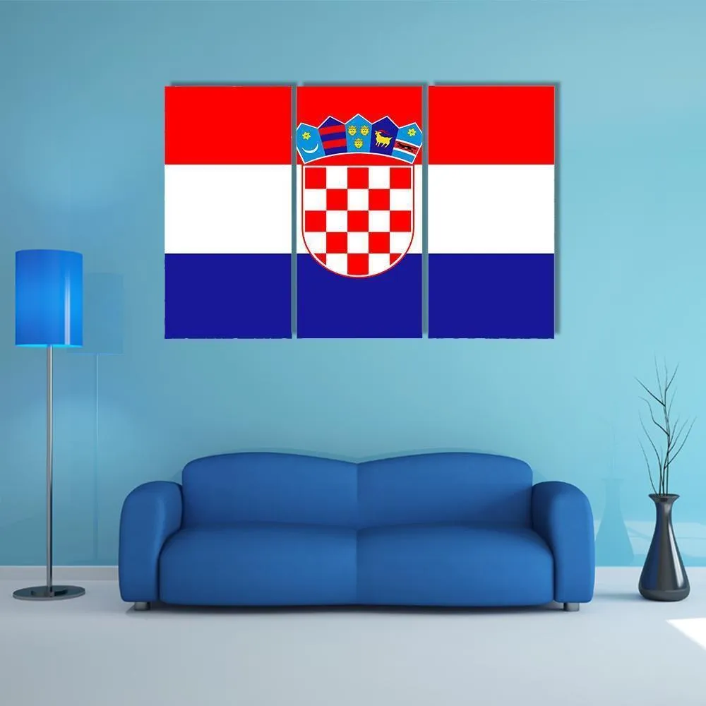 Croatia Flag Canvas Wall Art