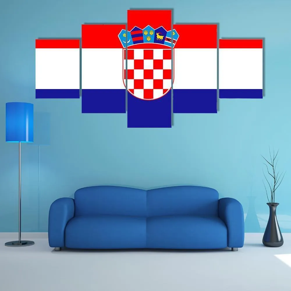 Croatia Flag Canvas Wall Art