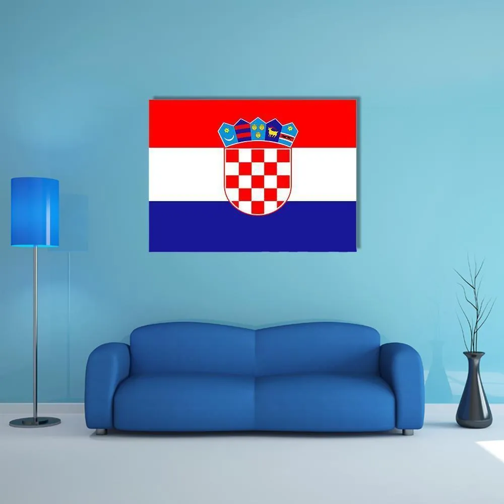 Croatia Flag Canvas Wall Art