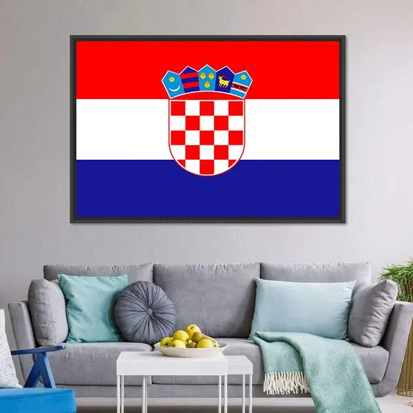 Croatia Flag Canvas Wall Art