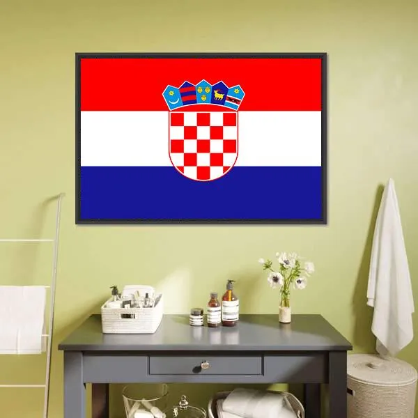 Croatia Flag Canvas Wall Art