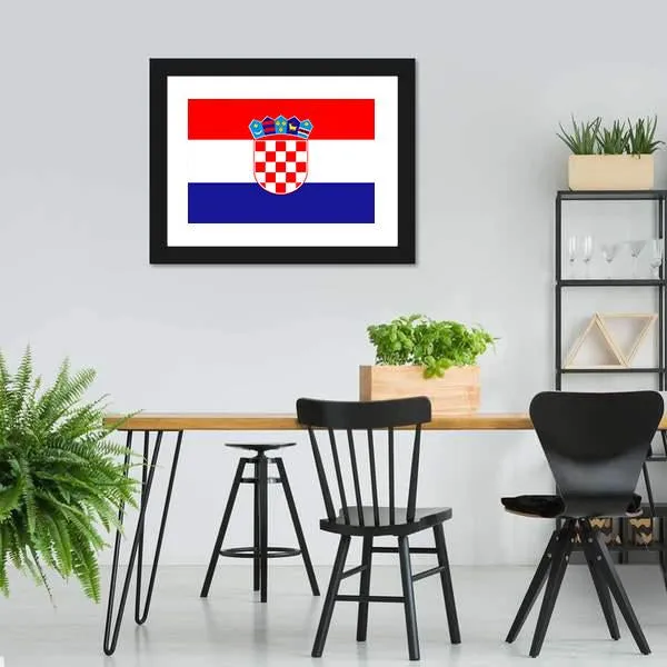 Croatia Flag Canvas Wall Art