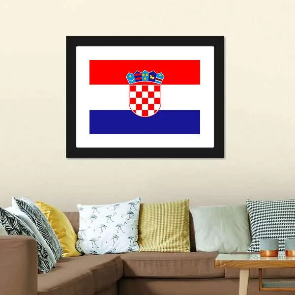 Croatia Flag Canvas Wall Art