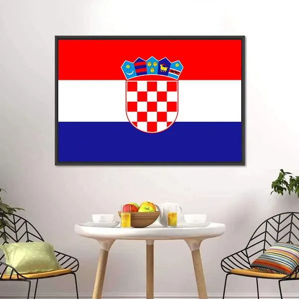 Croatia Flag Canvas Wall Art