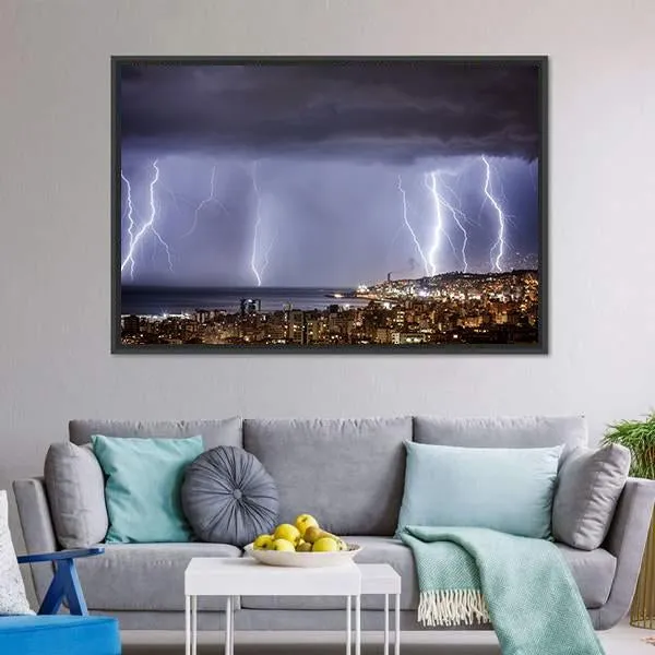 Dark Stormy Night Canvas Wall Art