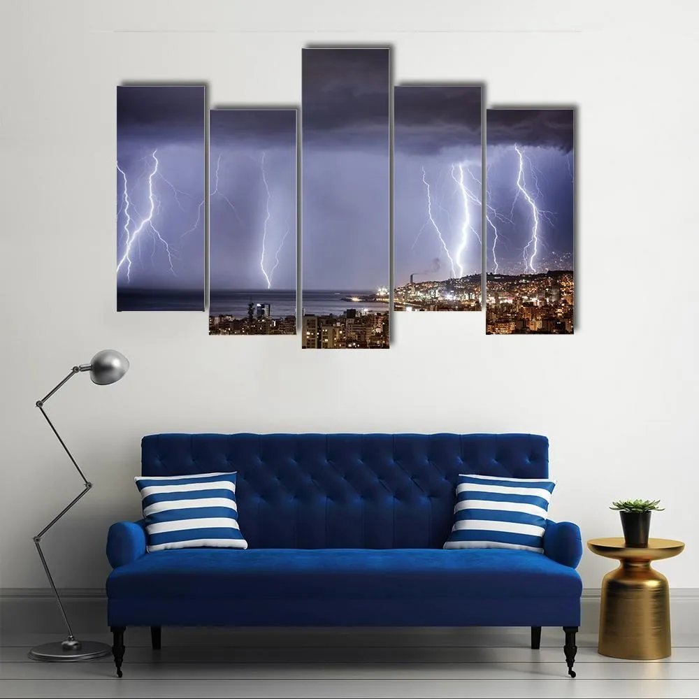 Dark Stormy Night Canvas Wall Art