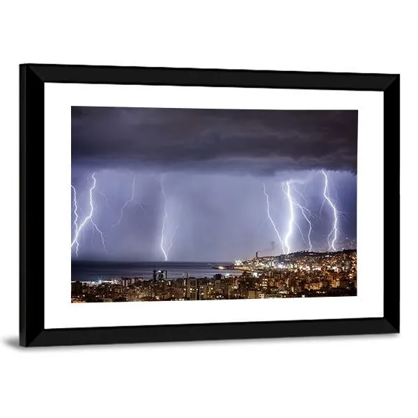 Dark Stormy Night Canvas Wall Art