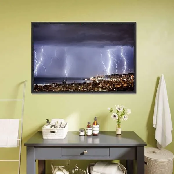 Dark Stormy Night Canvas Wall Art