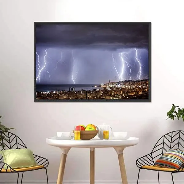 Dark Stormy Night Canvas Wall Art