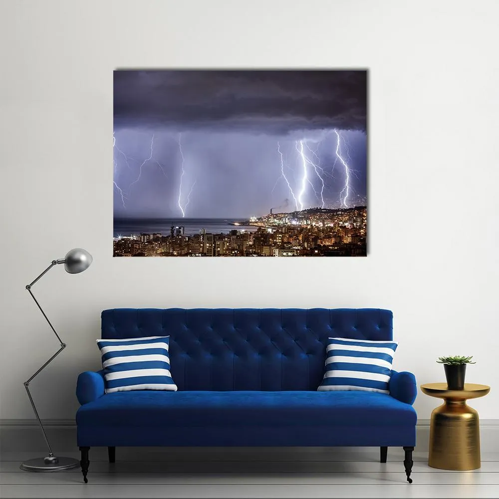 Dark Stormy Night Canvas Wall Art