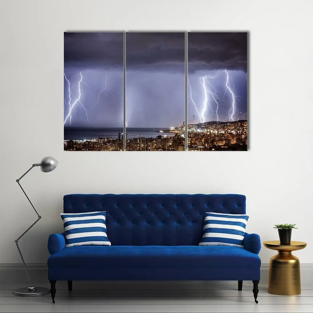 Dark Stormy Night Canvas Wall Art