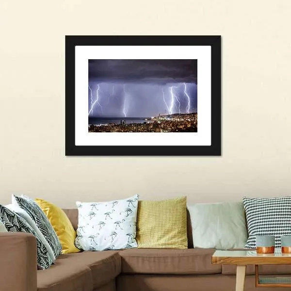 Dark Stormy Night Canvas Wall Art