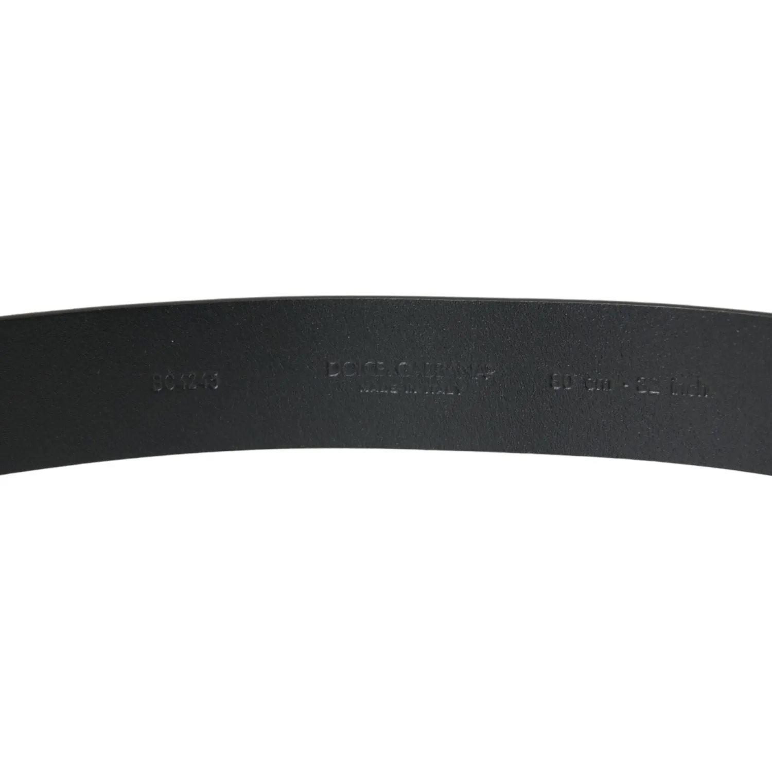 Dolce & Gabbana Blue Leather Silver Metal Logo Buckle Belt Men