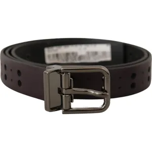 Dolce & Gabbana Burgundy Elegance Leather Belt