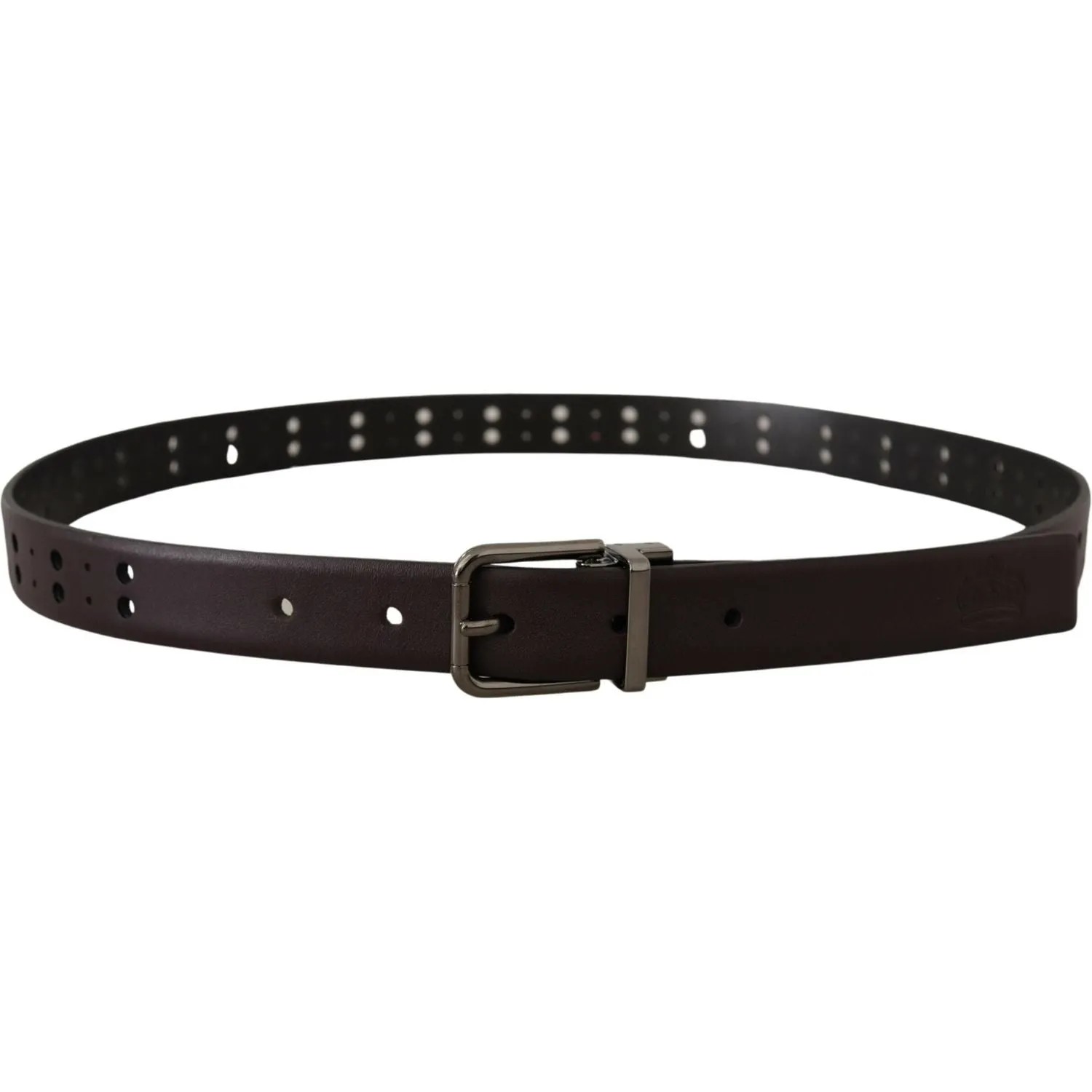 Dolce & Gabbana Burgundy Elegance Leather Belt