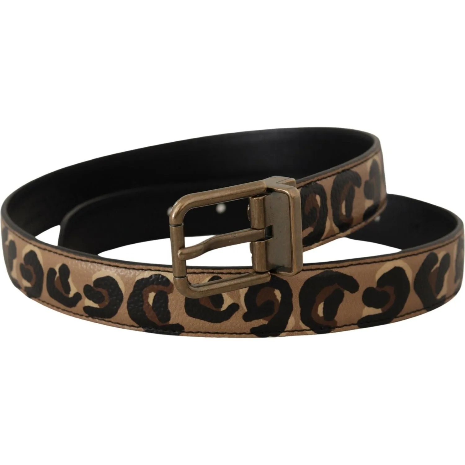 Dolce & Gabbana Chic Engraved Logo Leather Belt