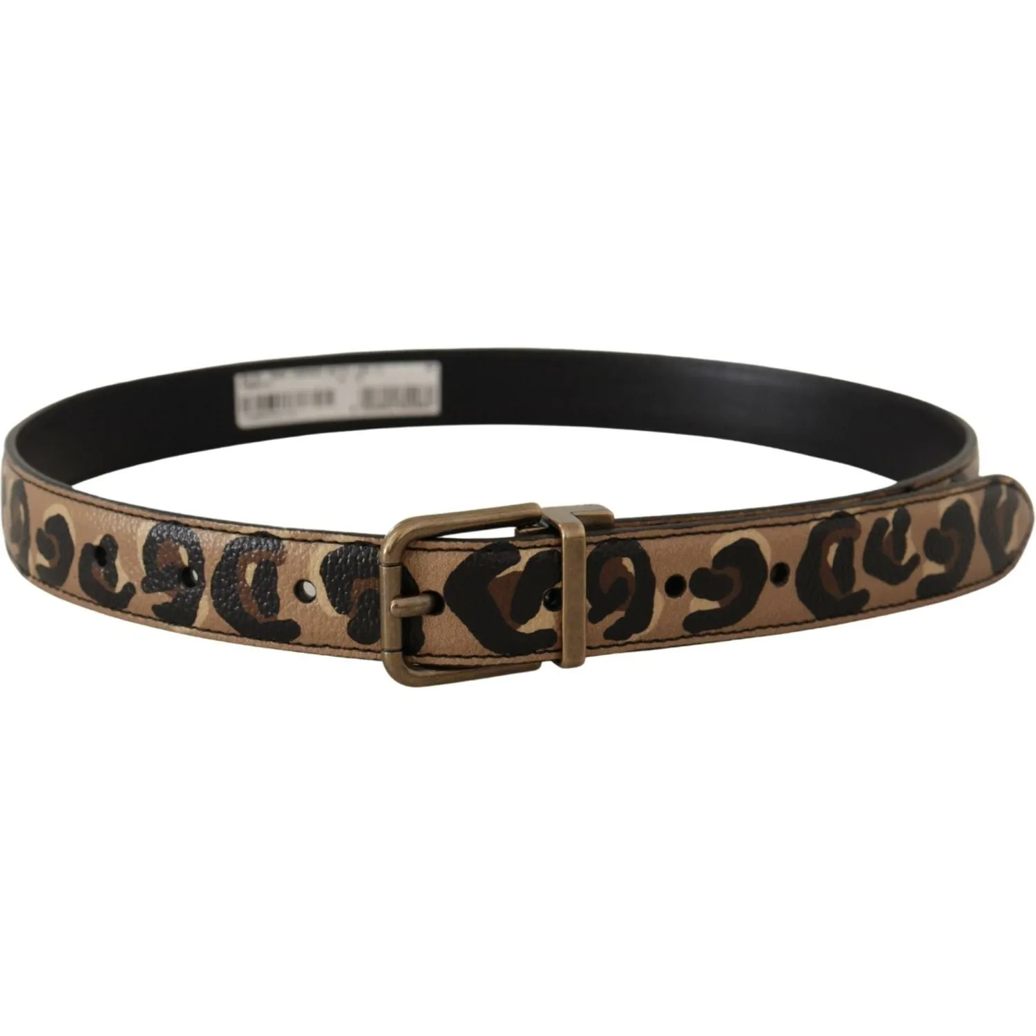 Dolce & Gabbana Chic Engraved Logo Leather Belt