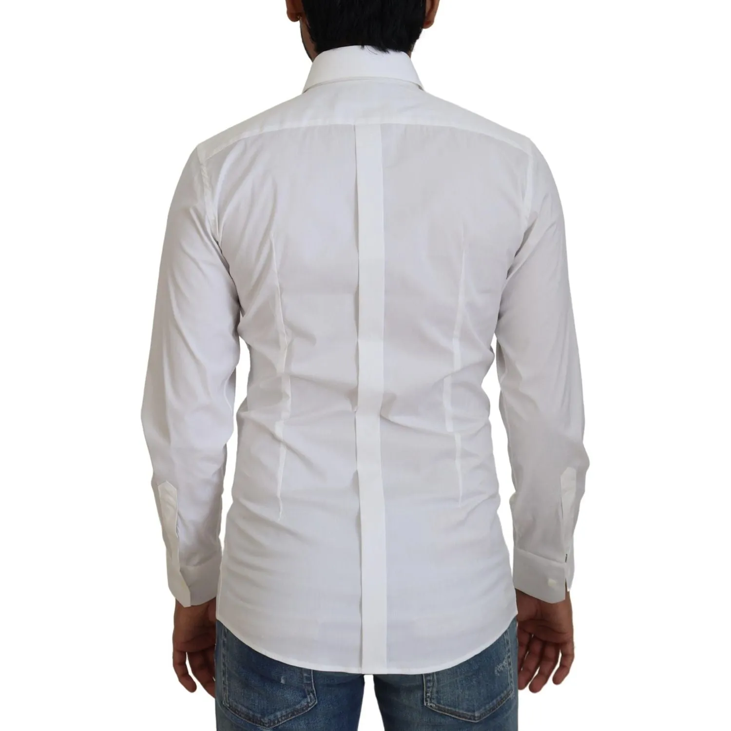 Dolce & Gabbana Dazzling White Slim Fit Dress Shirt