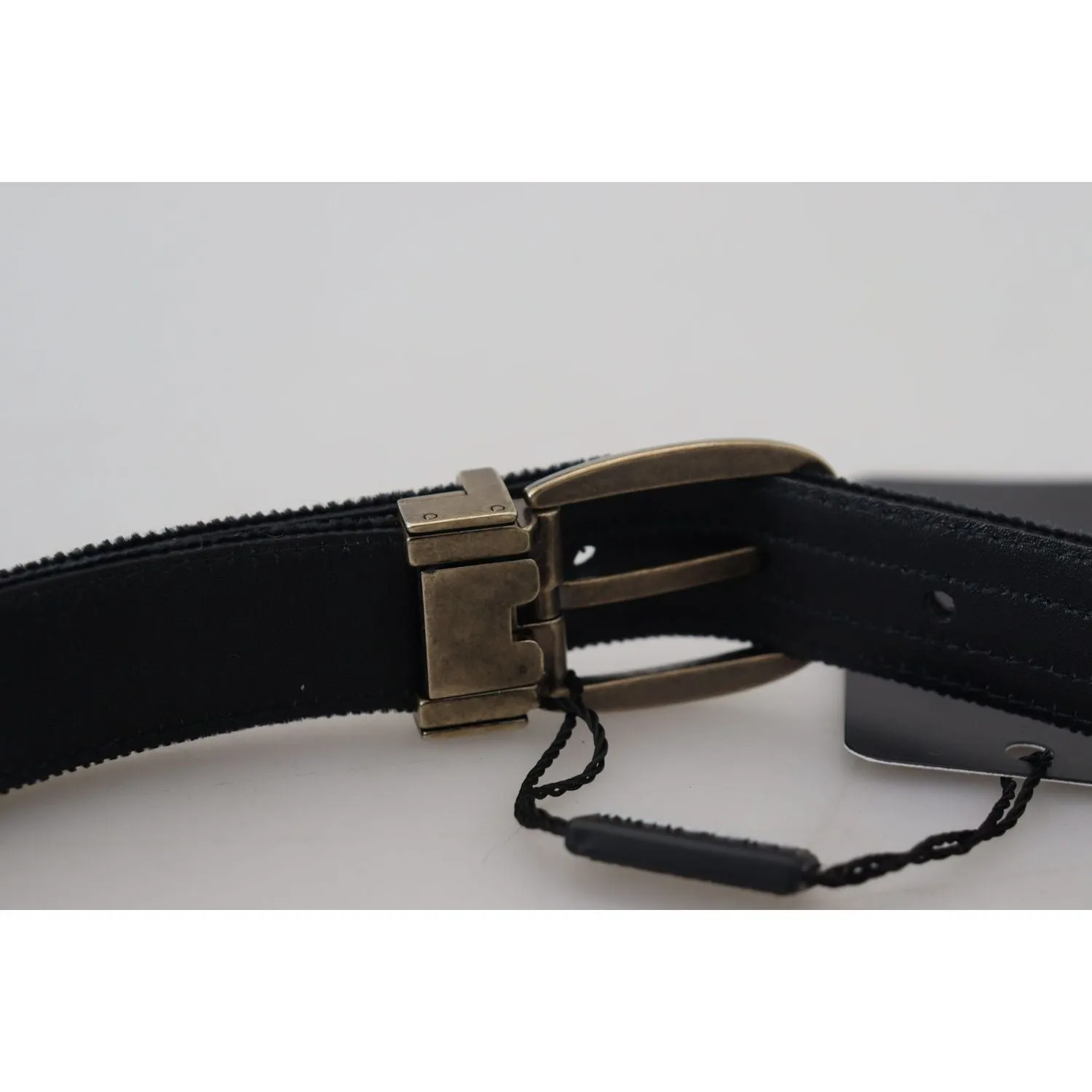 Dolce & Gabbana Elegant Black Leather Belt