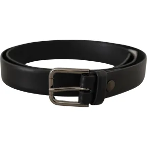 Dolce & Gabbana Elegant Black Leather Classic Belt