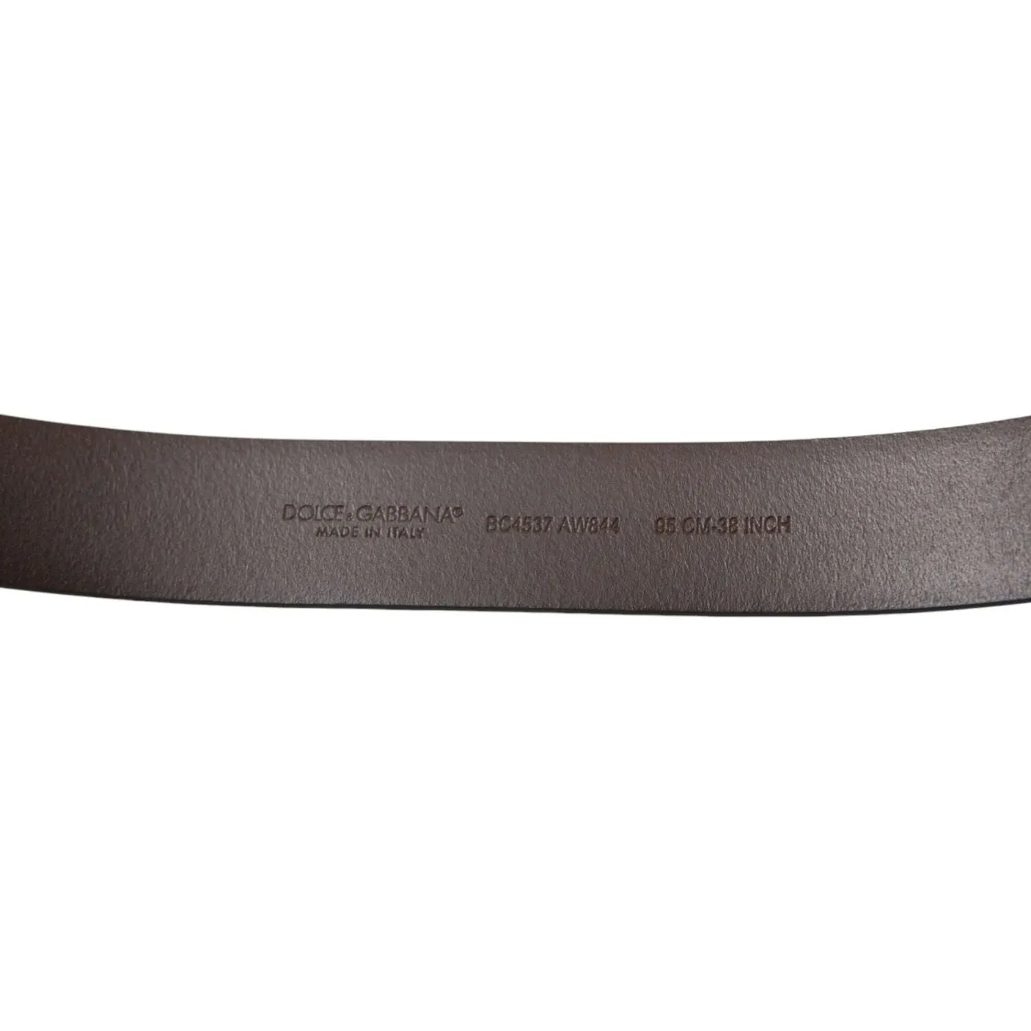 Dolce & Gabbana Elegant Brown Calf Leather Belt - Timeless Accessory