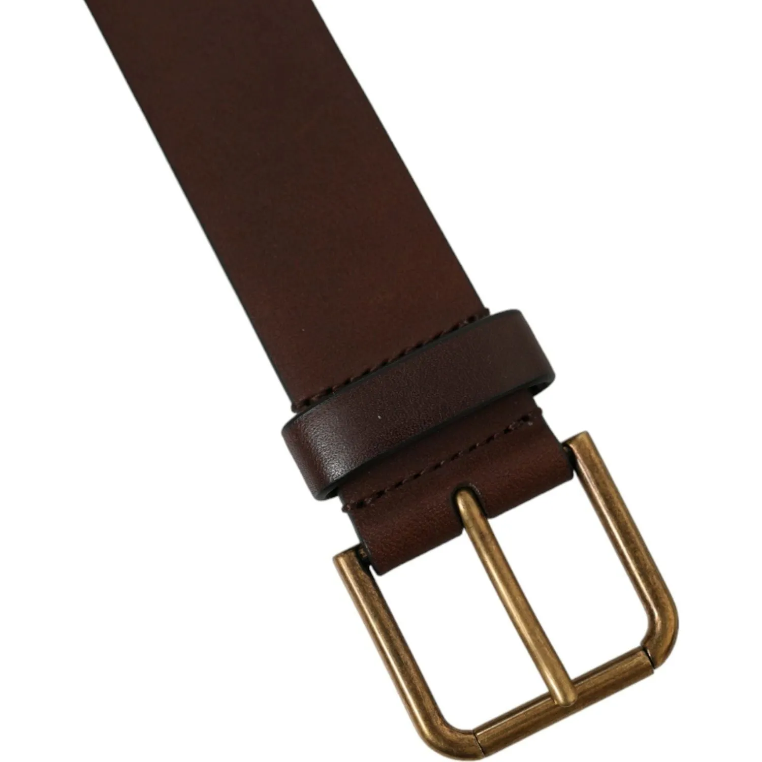 Dolce & Gabbana Elegant Brown Calf Leather Belt - Timeless Accessory