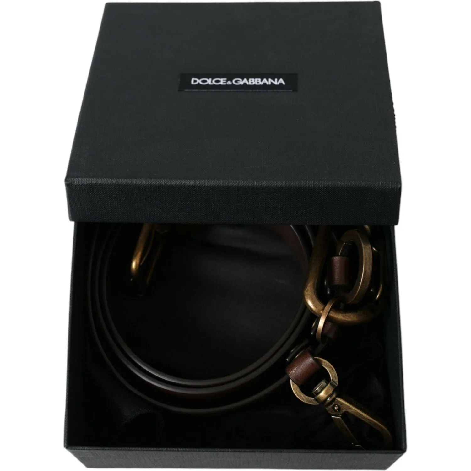 Dolce & Gabbana Elegant Brown Calf Leather Belt - Timeless Accessory