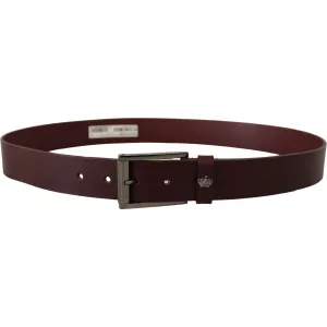 Dolce & Gabbana Elegant Brown Leather Designer Belt