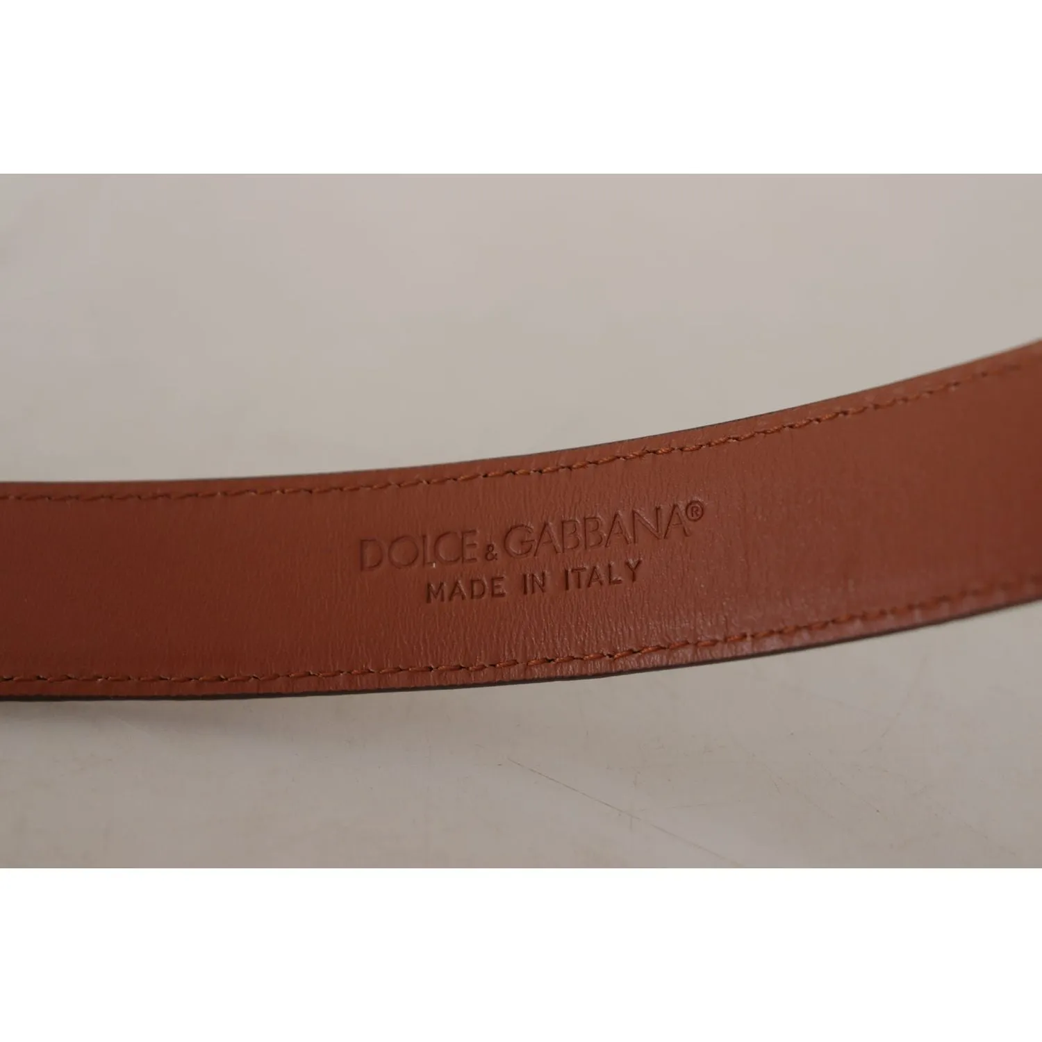 Dolce & Gabbana Elegant Engraved Leather Belt - Timeless Style