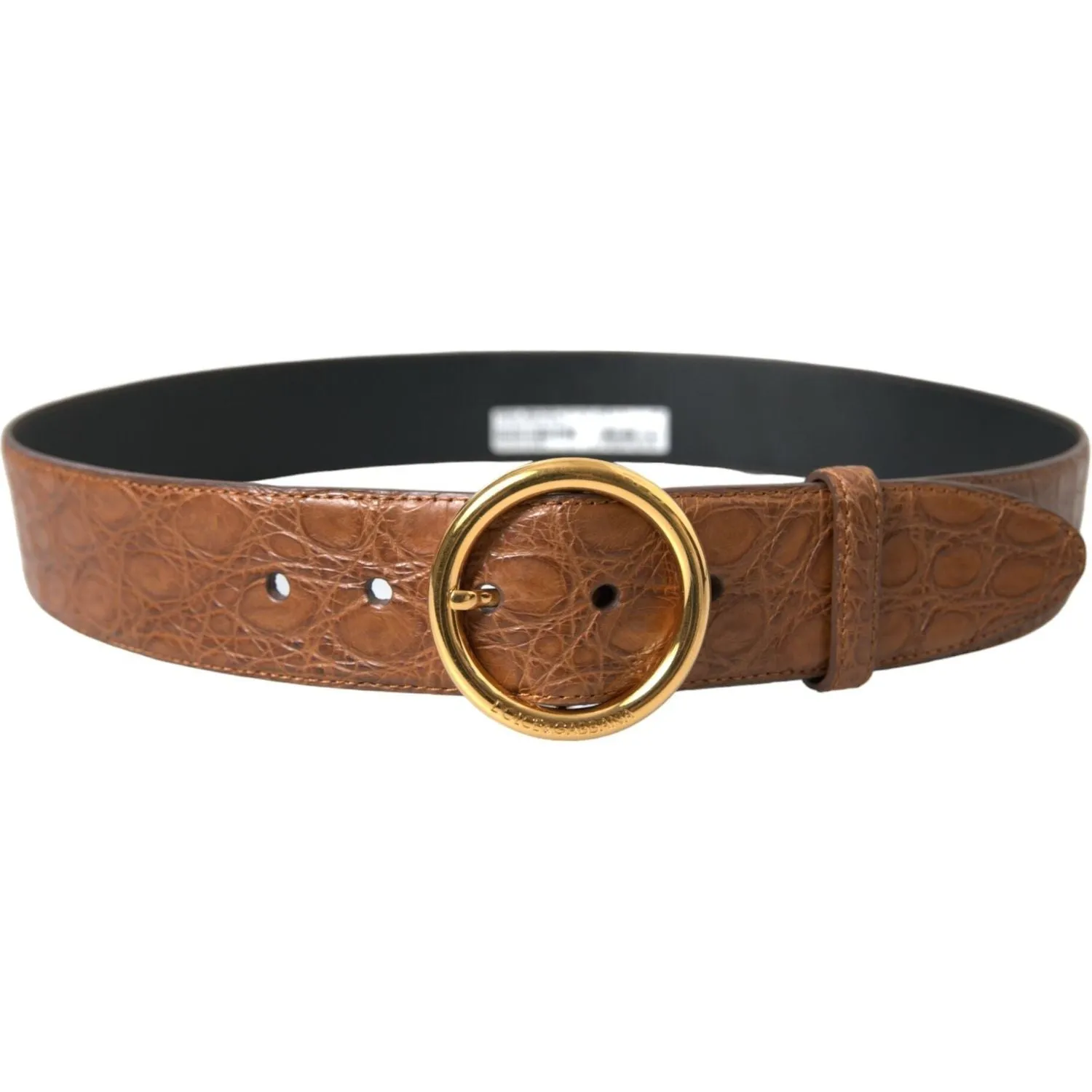 Dolce & Gabbana Elegant Exotic Leather Belt - Rich Brown