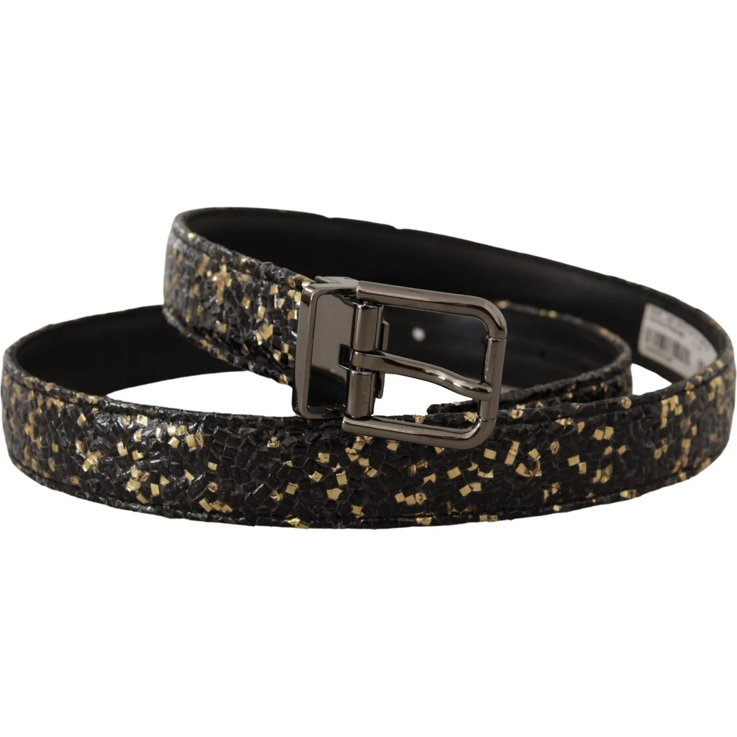 Dolce & Gabbana Elegant Italian Leather Belt with Crown Detail