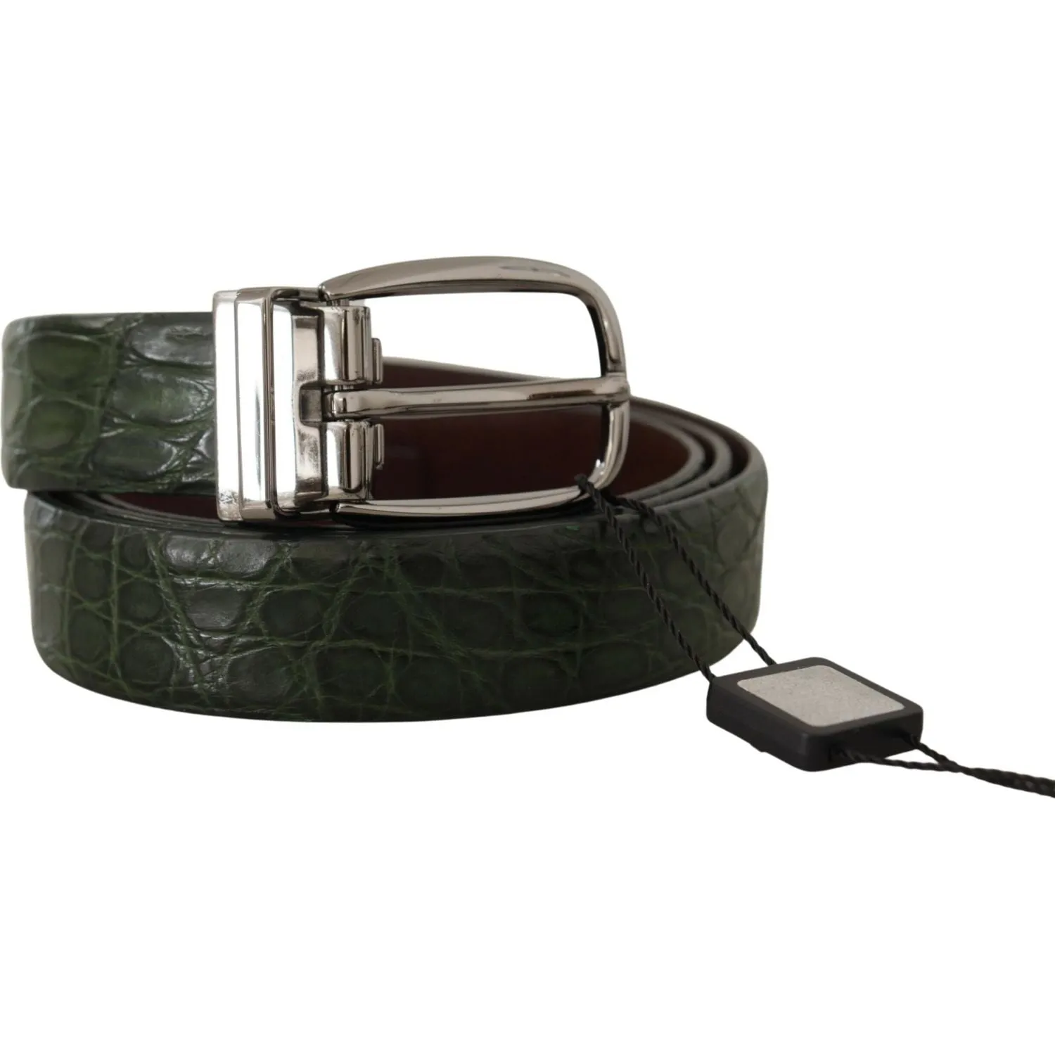 Dolce & Gabbana Elegant Italian Leather Crocodile Belt