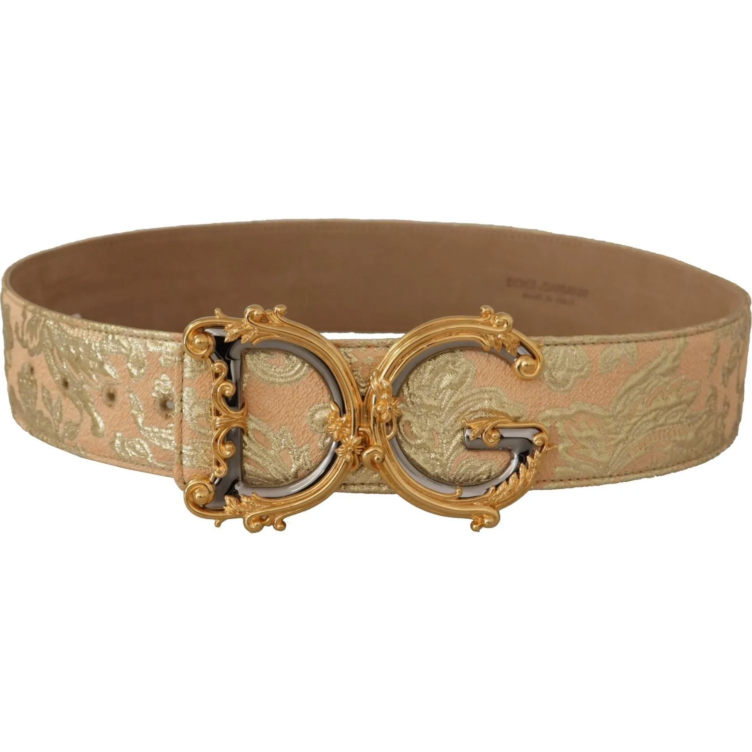 Dolce & Gabbana Elegant Leather Belt with Logo Buckle