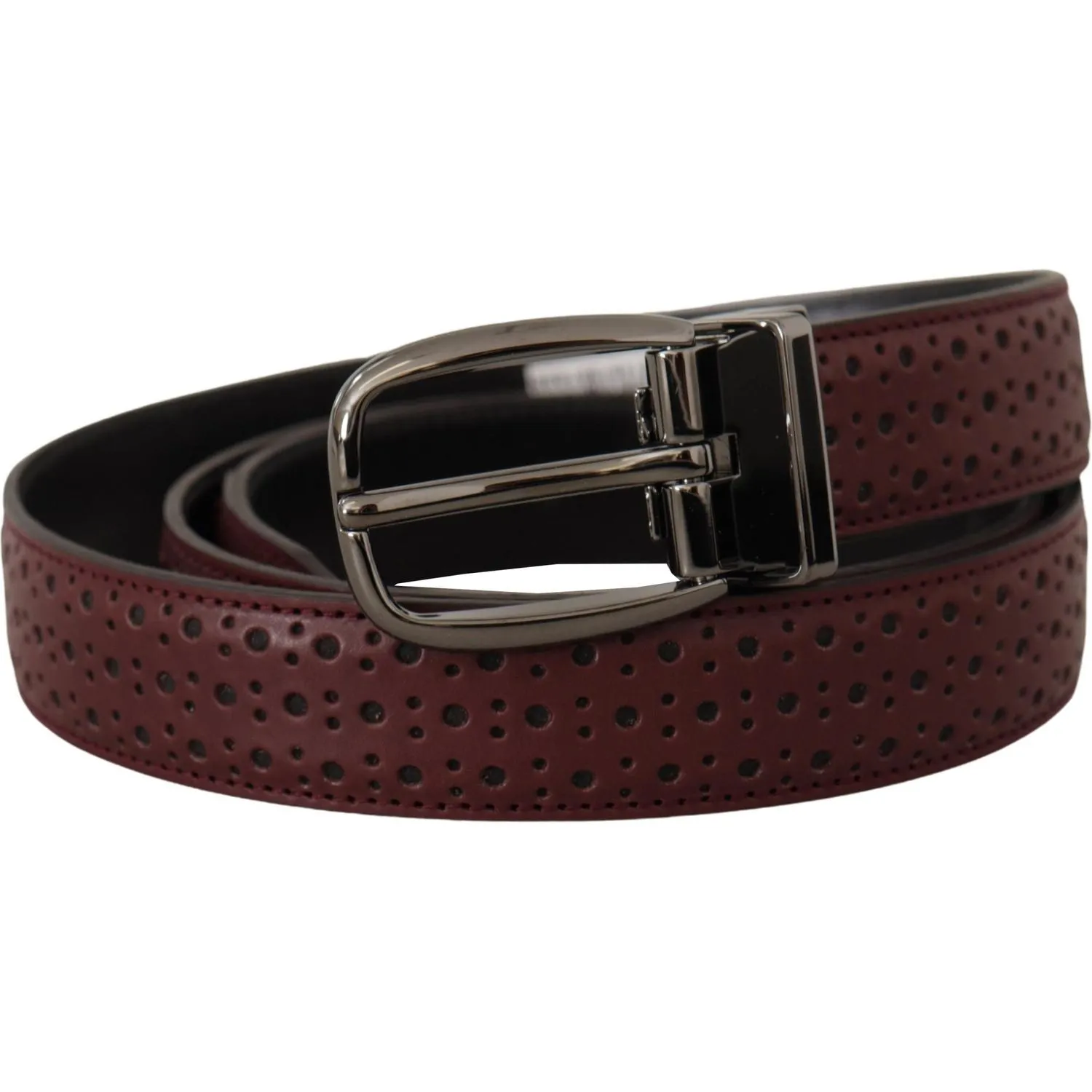 Dolce & Gabbana Elegant Leather Belt with Metal Buckle