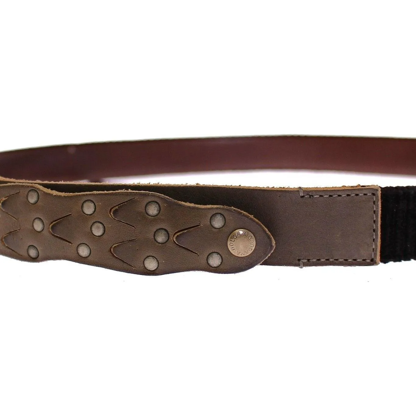 Dolce & Gabbana Elegant Leather-Cotton Fusion Men's Belt