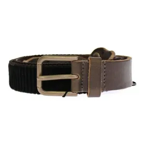 Dolce & Gabbana Elegant Leather-Cotton Fusion Men's Belt