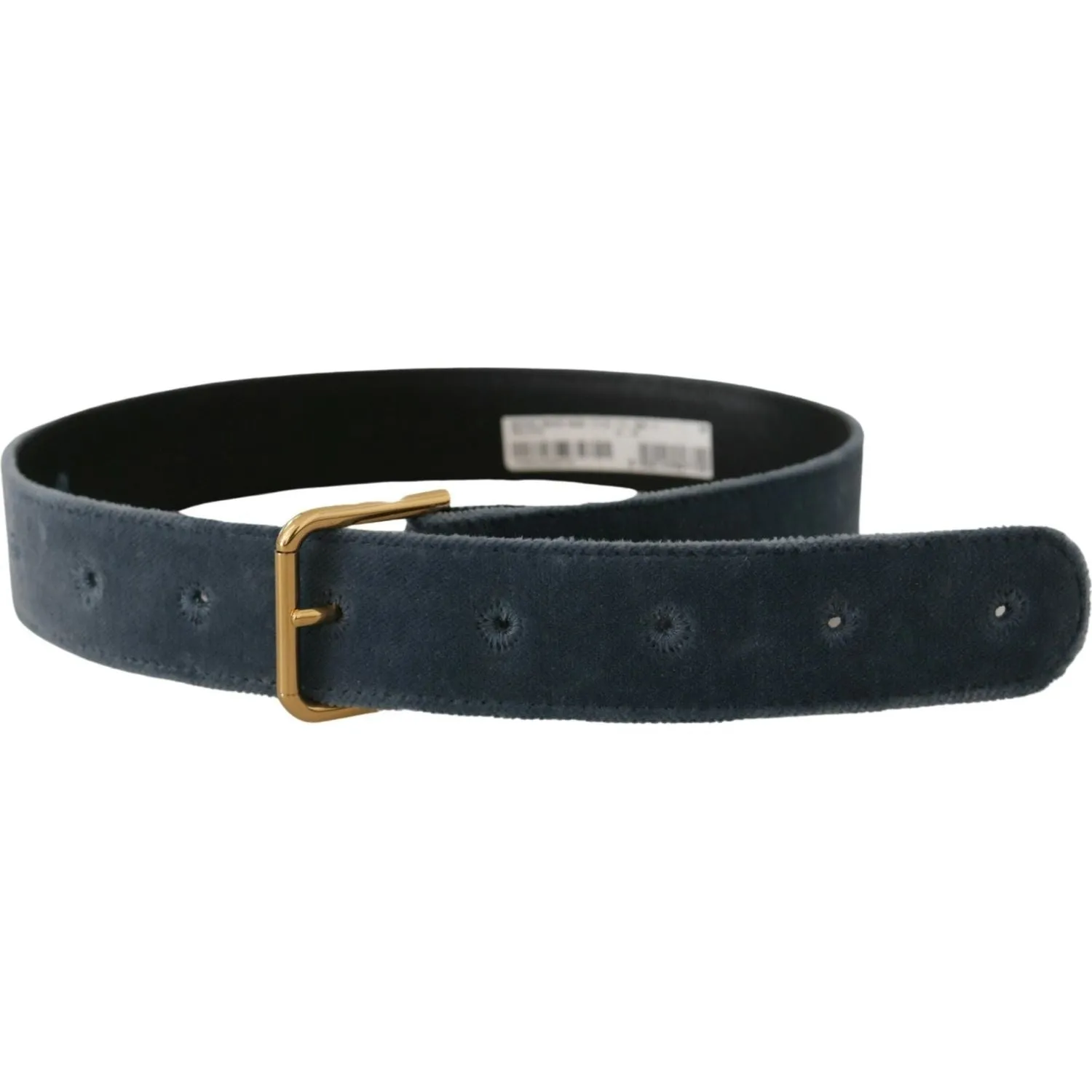 Dolce & Gabbana Elegant Navy Velvet Designer Belt