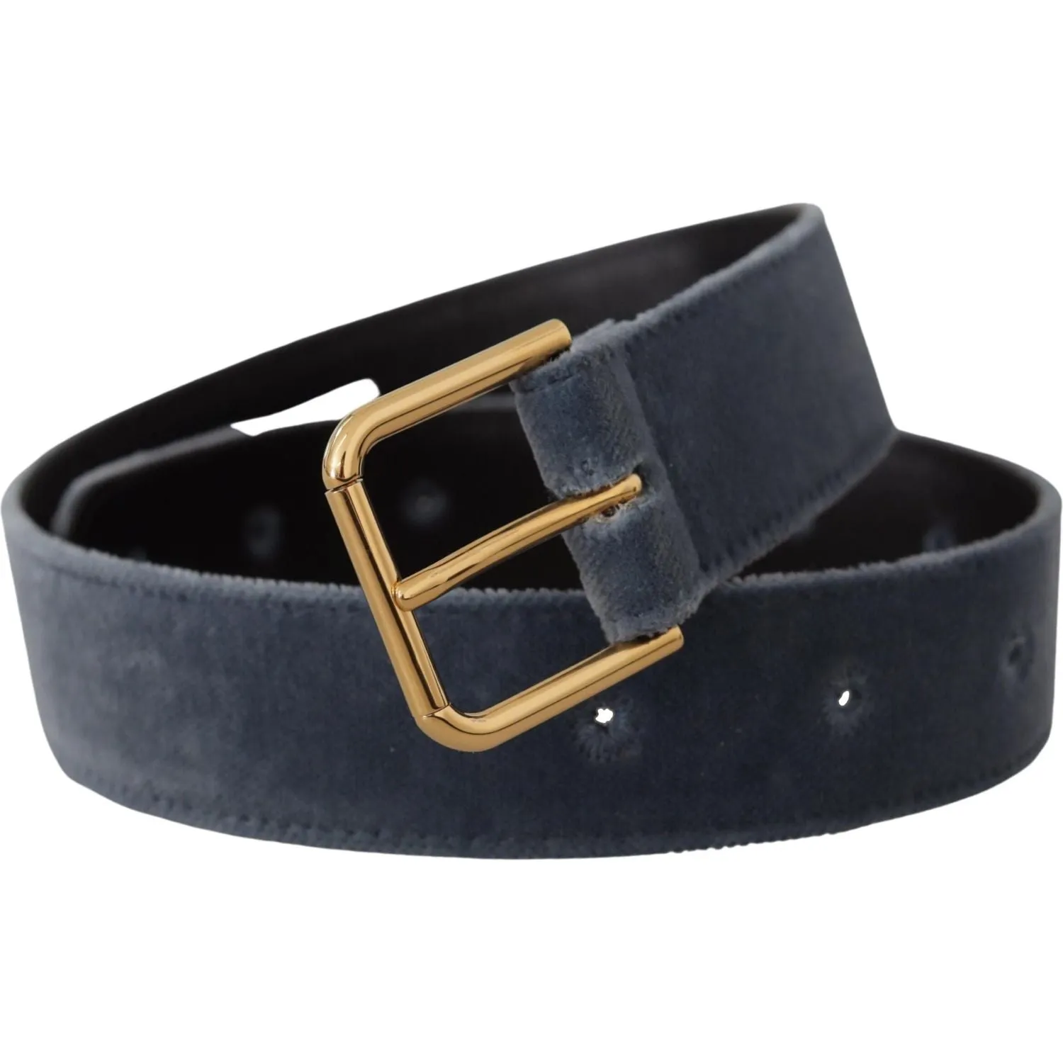 Dolce & Gabbana Elegant Navy Velvet Designer Belt